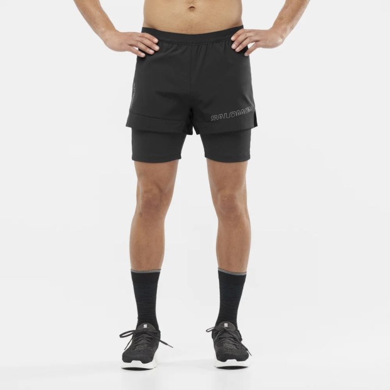 Bermudas Salomon Cross 2in1 Hombre Negros | MX FOZL319